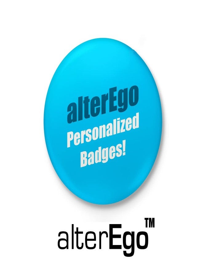 alterEgo Alphabet Initial Button Badge with Safety Pin backing (58mm Diameter) (P) - Image 4